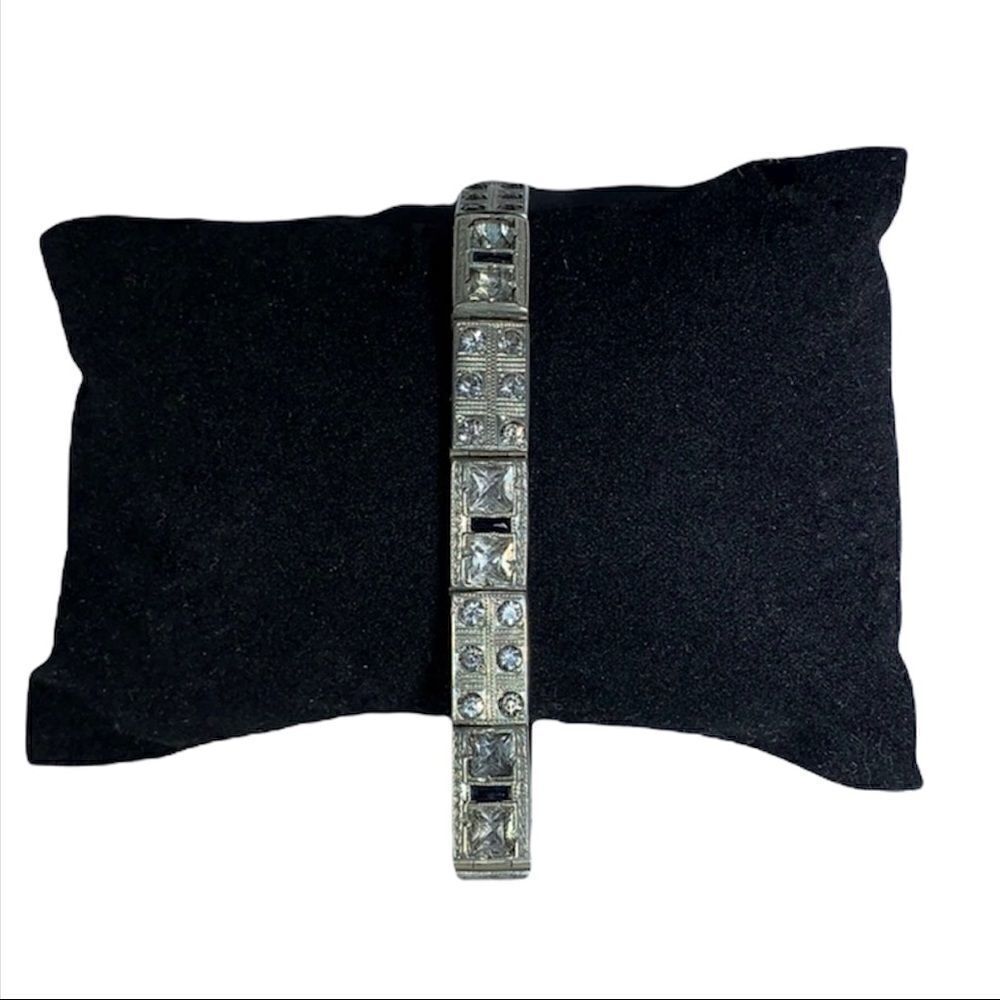 Vintage A.L. Lindroth Art Deco rhinestone bracelet